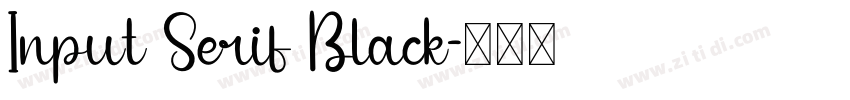 Input Serif Black字体转换